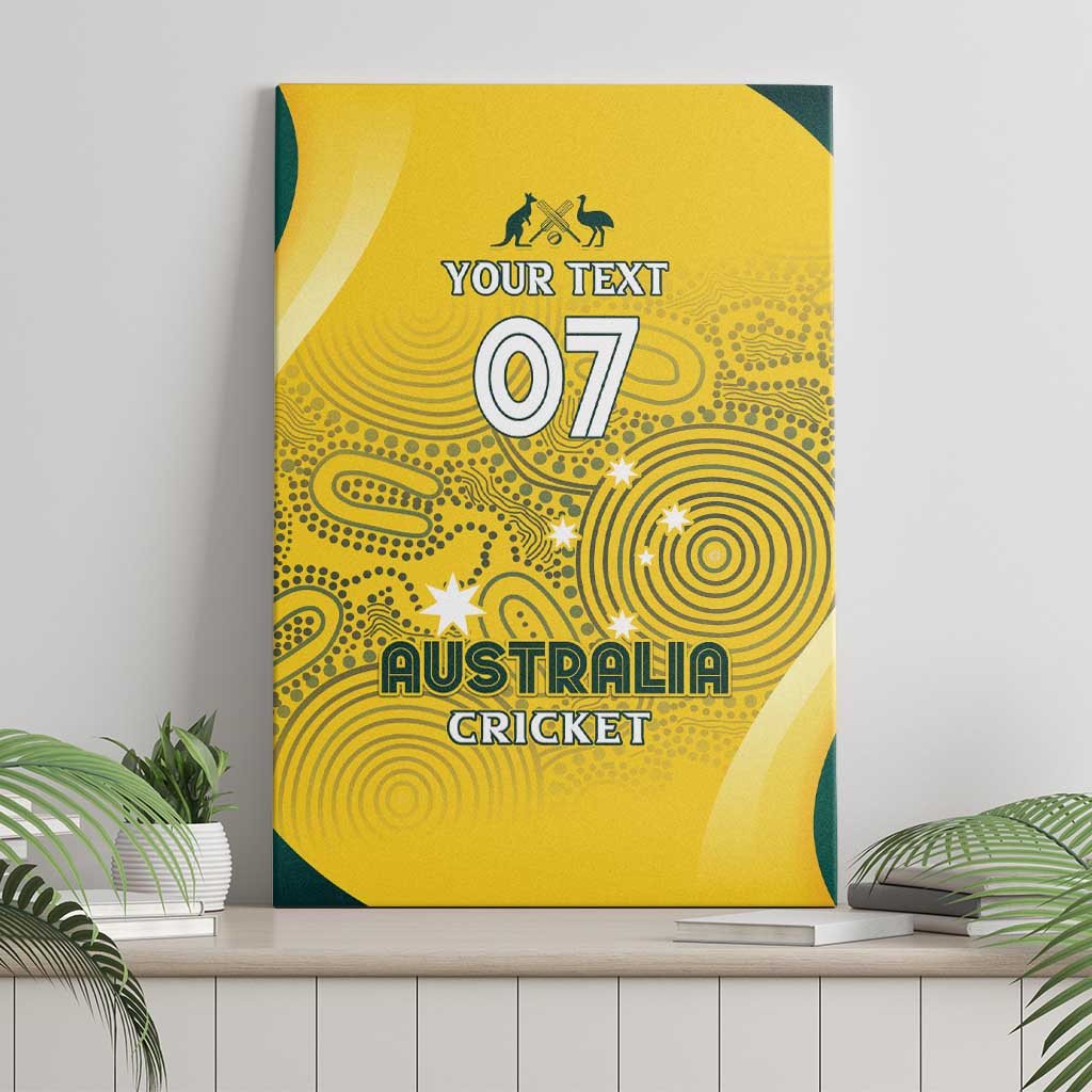 Australia Cricket Custom Indigenous Canvas Wall Art Aboriginal Arts GO Aussie LT7