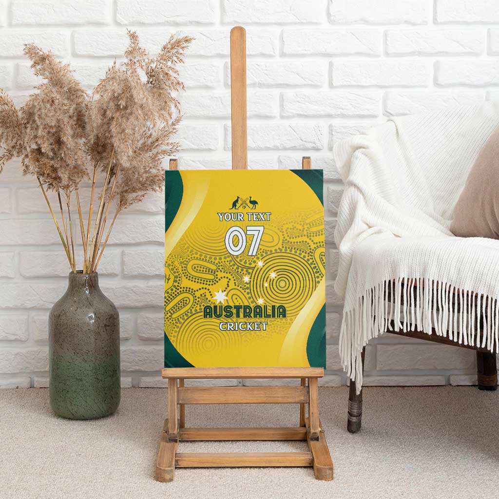 Australia Cricket Custom Indigenous Canvas Wall Art Aboriginal Arts GO Aussie LT7