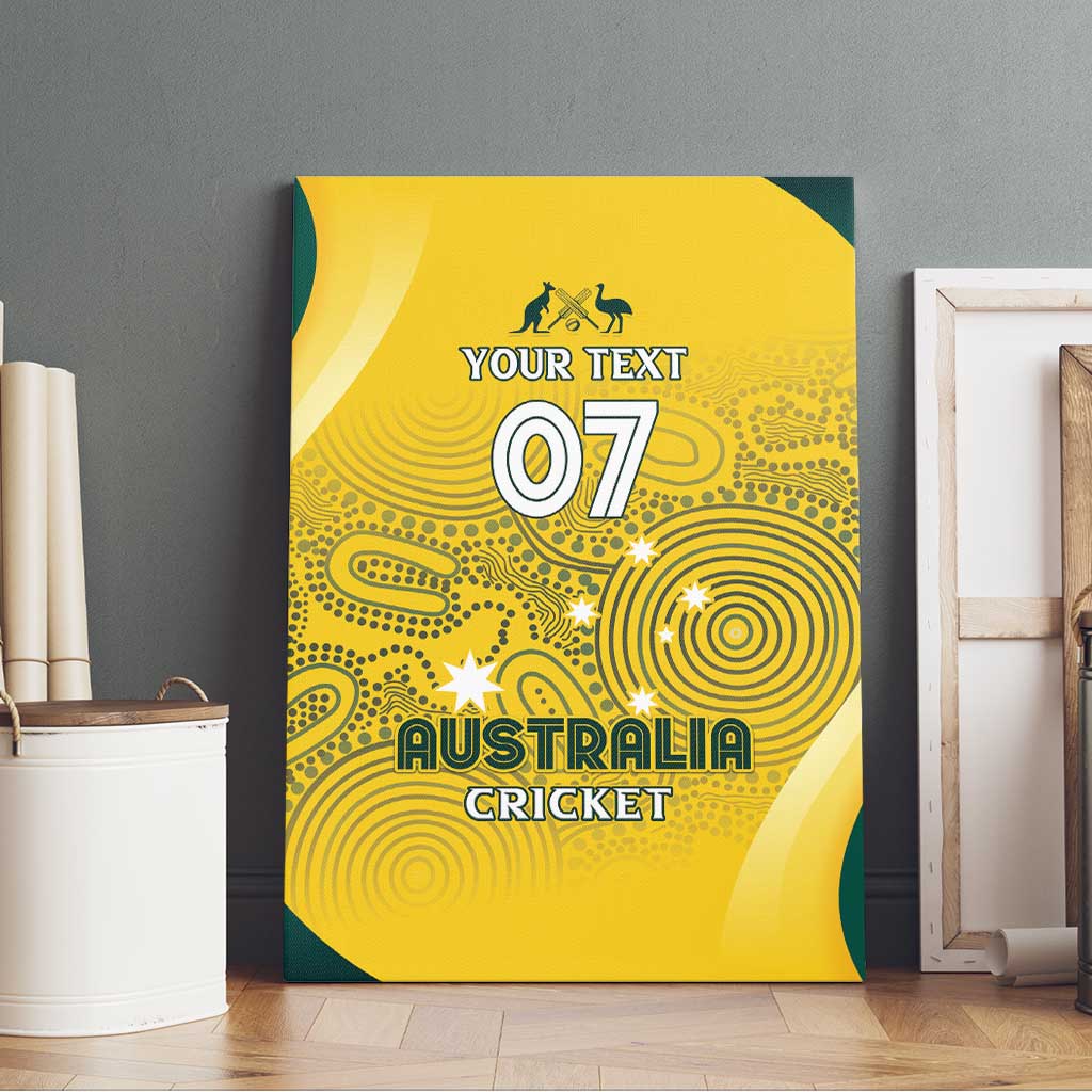 Australia Cricket Custom Indigenous Canvas Wall Art Aboriginal Arts GO Aussie LT7