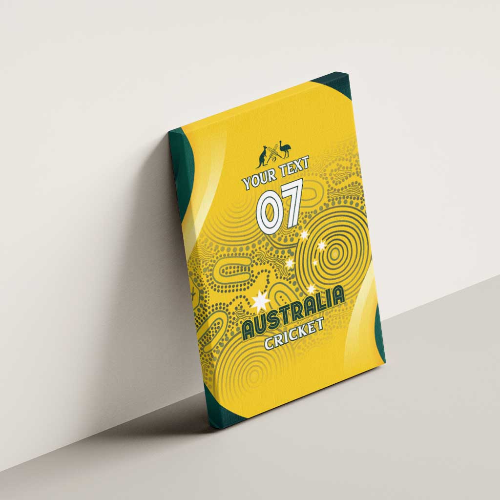 Australia Cricket Custom Indigenous Canvas Wall Art Aboriginal Arts GO Aussie LT7