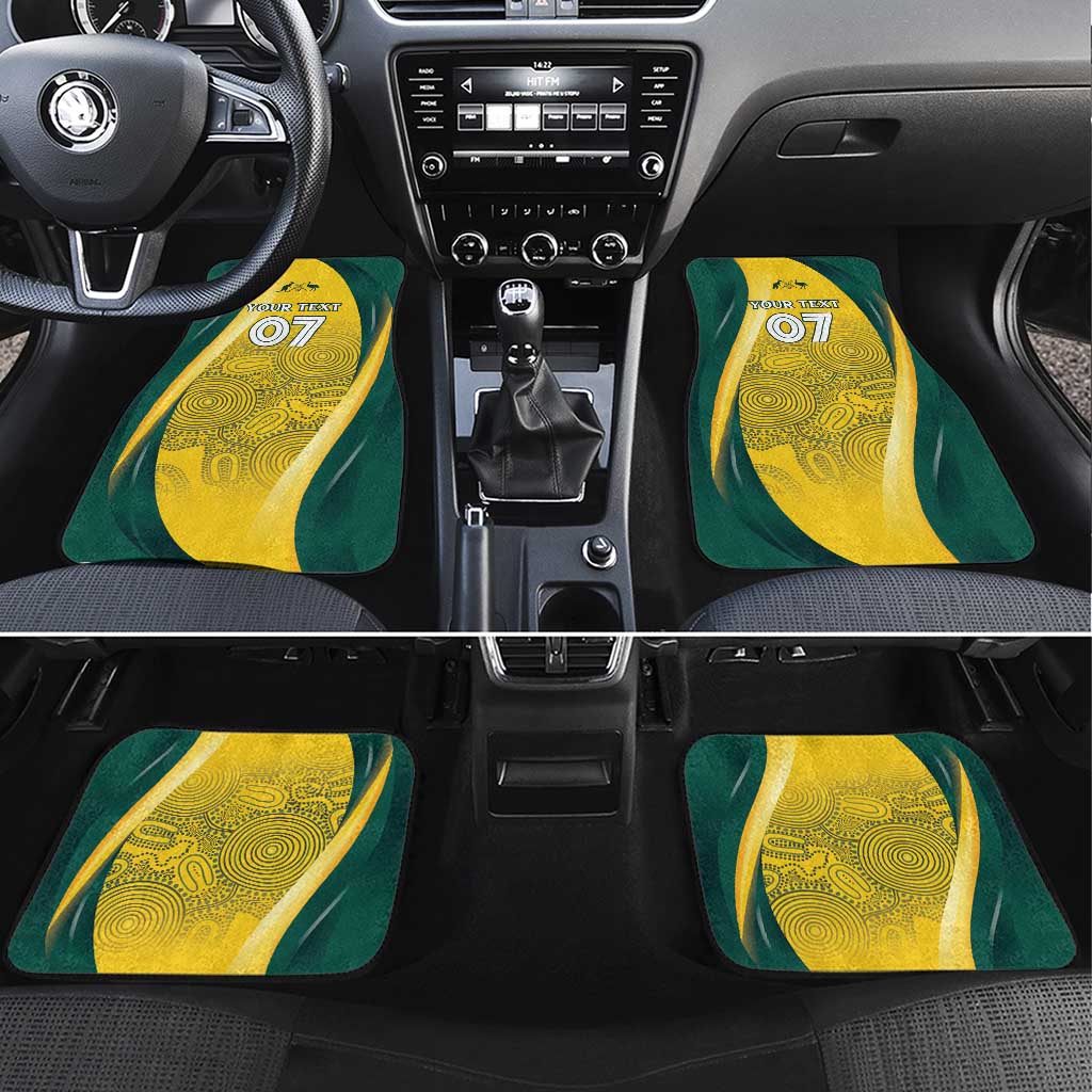 Australia Cricket Custom Indigenous Car Mats Aboriginal Arts GO Aussie LT7
