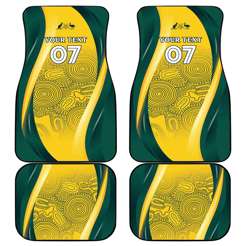Australia Cricket Custom Indigenous Car Mats Aboriginal Arts GO Aussie LT7
