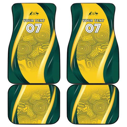 Australia Cricket Custom Indigenous Car Mats Aboriginal Arts GO Aussie LT7