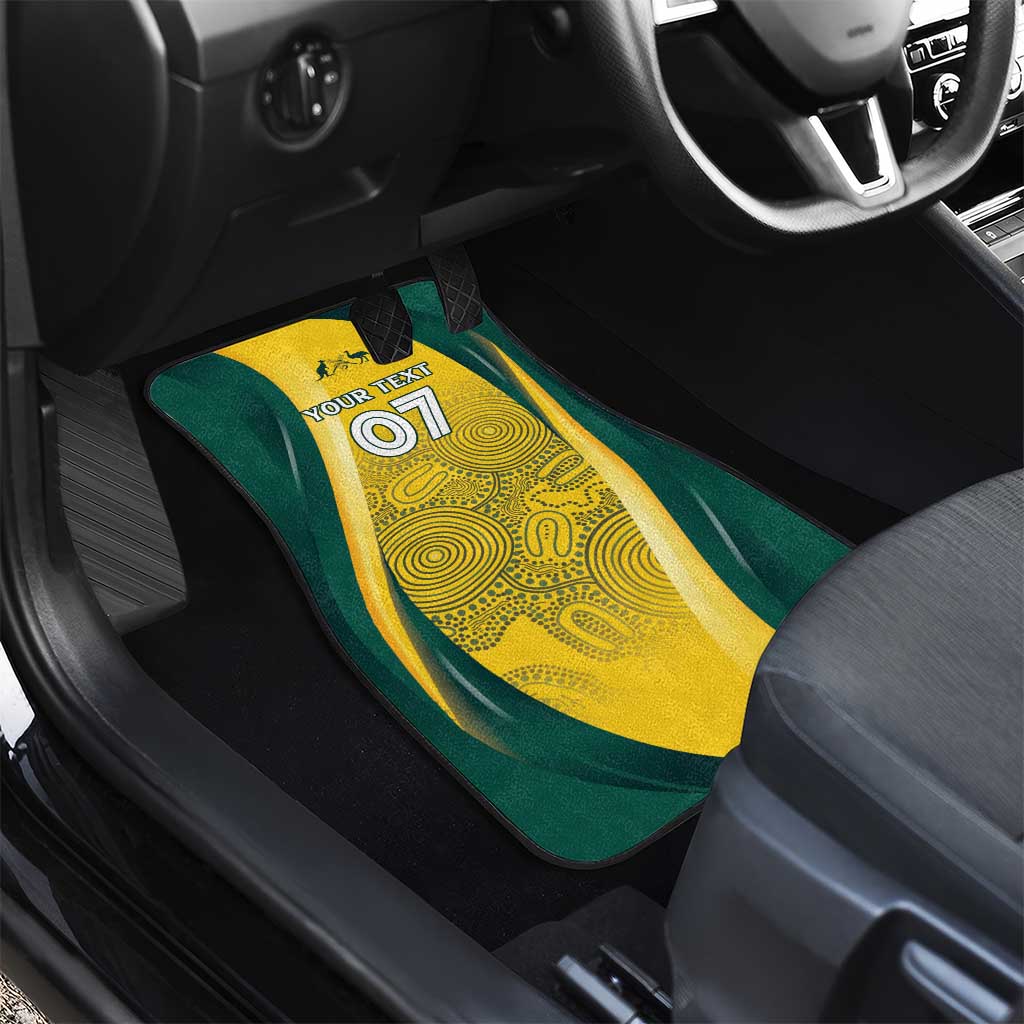 Australia Cricket Custom Indigenous Car Mats Aboriginal Arts GO Aussie LT7