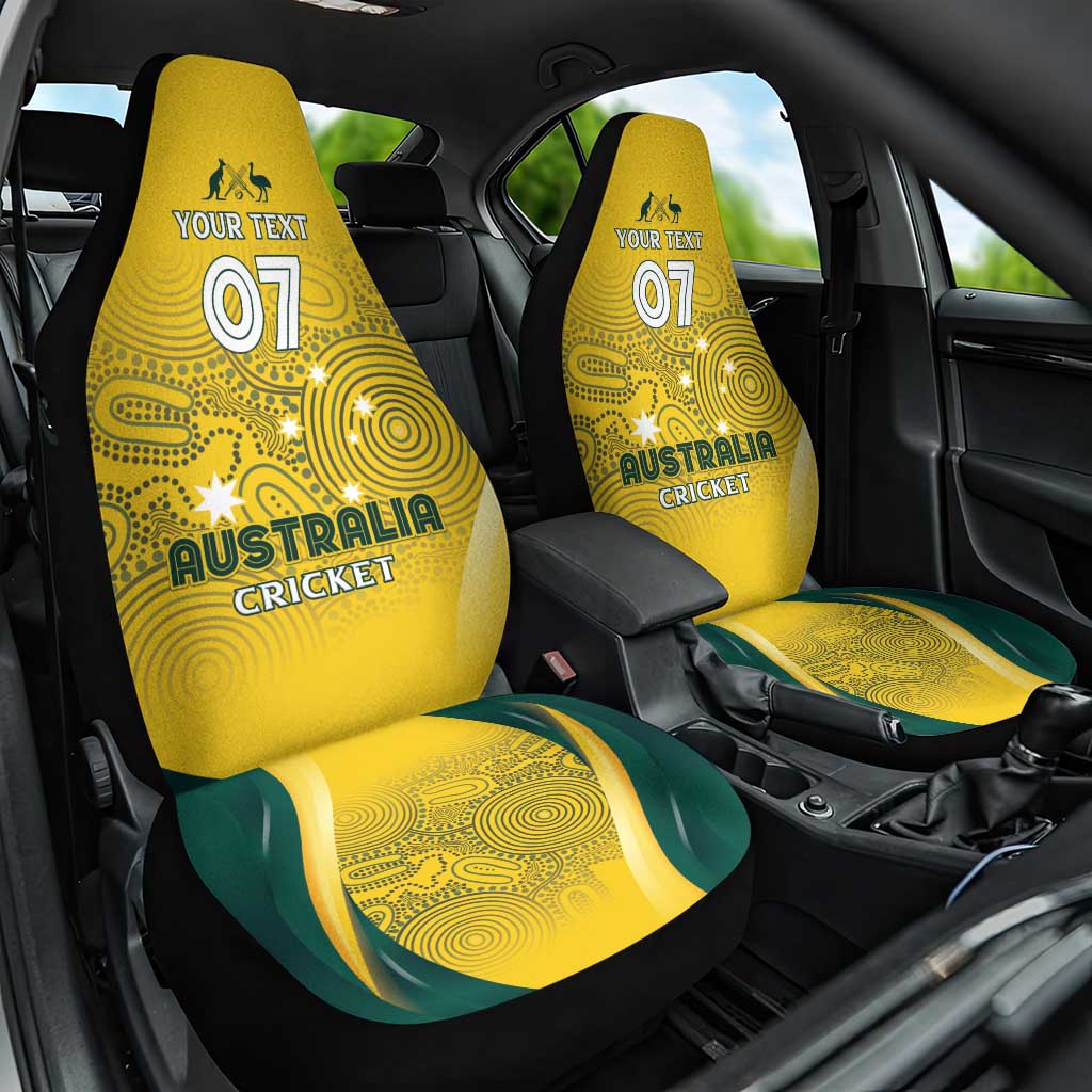 Australia Cricket Custom Indigenous Car Seat Cover Aboriginal Arts GO Aussie LT7