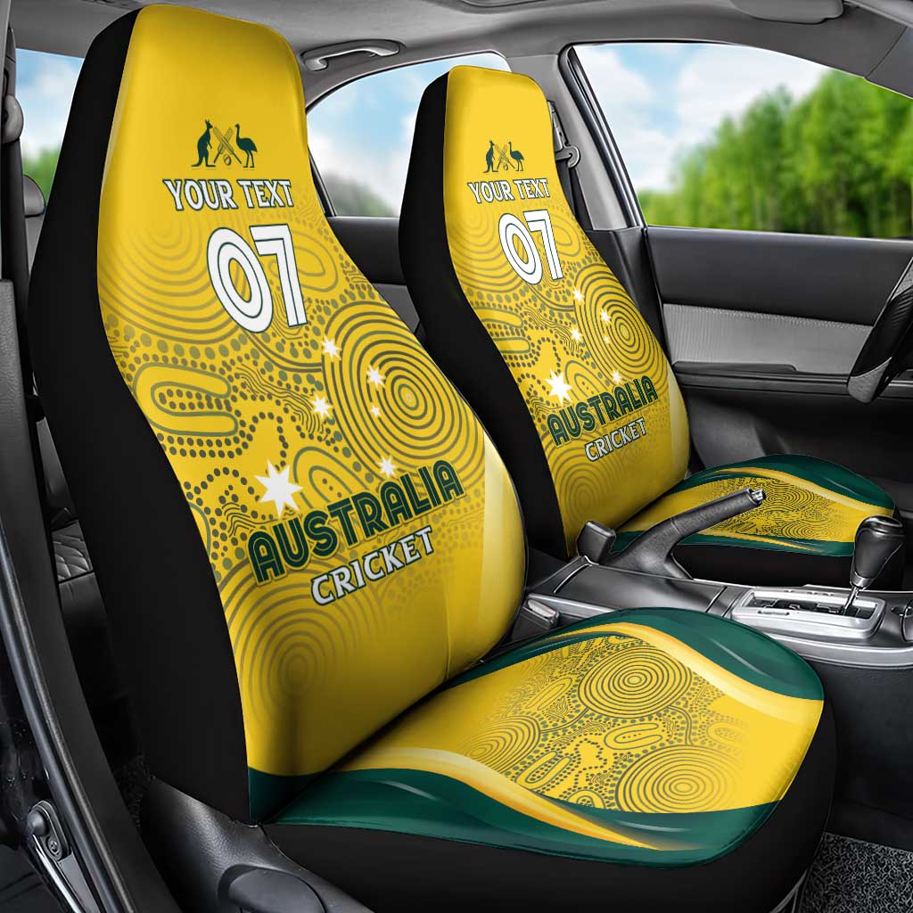 Australia Cricket Custom Indigenous Car Seat Cover Aboriginal Arts GO Aussie LT7