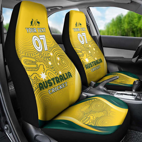Australia Cricket Custom Indigenous Car Seat Cover Aboriginal Arts GO Aussie LT7