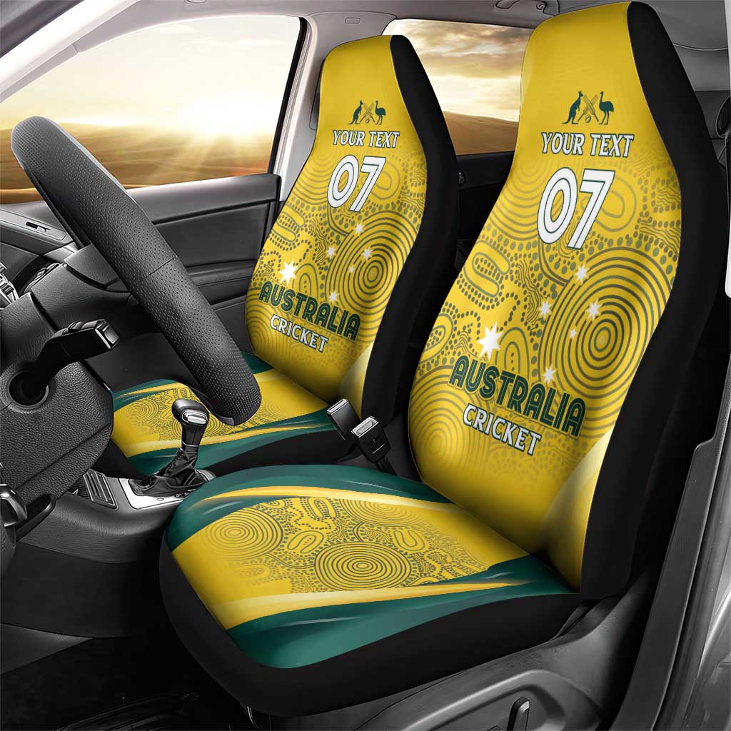 Australia Cricket Custom Indigenous Car Seat Cover Aboriginal Arts GO Aussie LT7