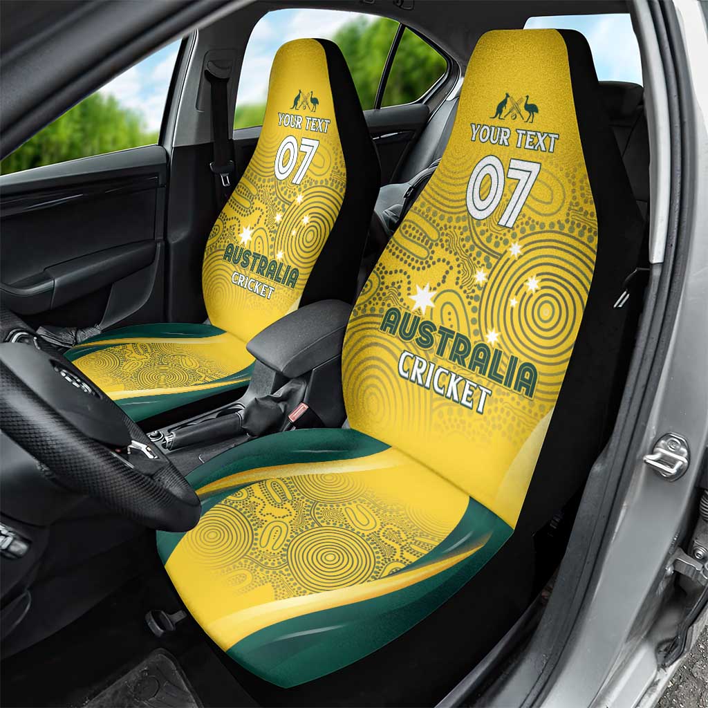 Australia Cricket Custom Indigenous Car Seat Cover Aboriginal Arts GO Aussie LT7