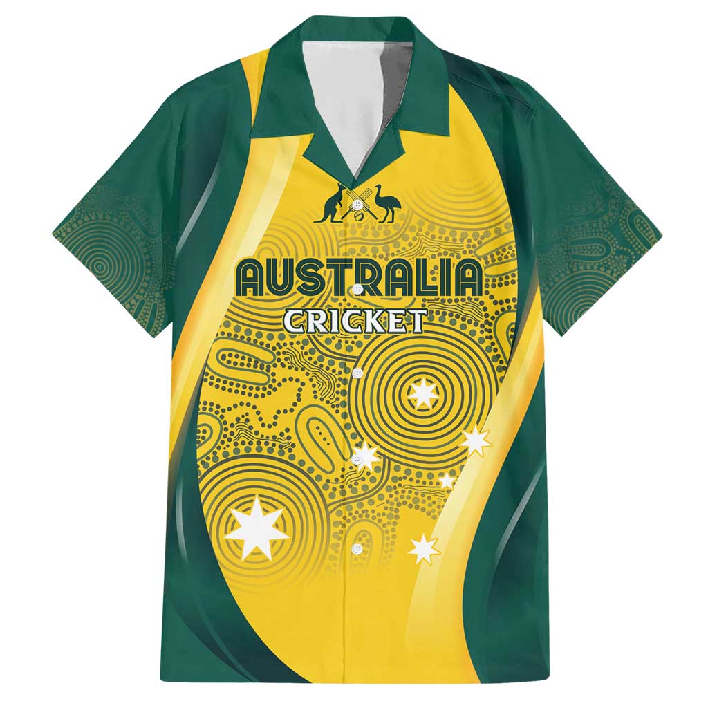 Australia Cricket Custom Indigenous Hawaiian Shirt Aboriginal Arts GO Aussie