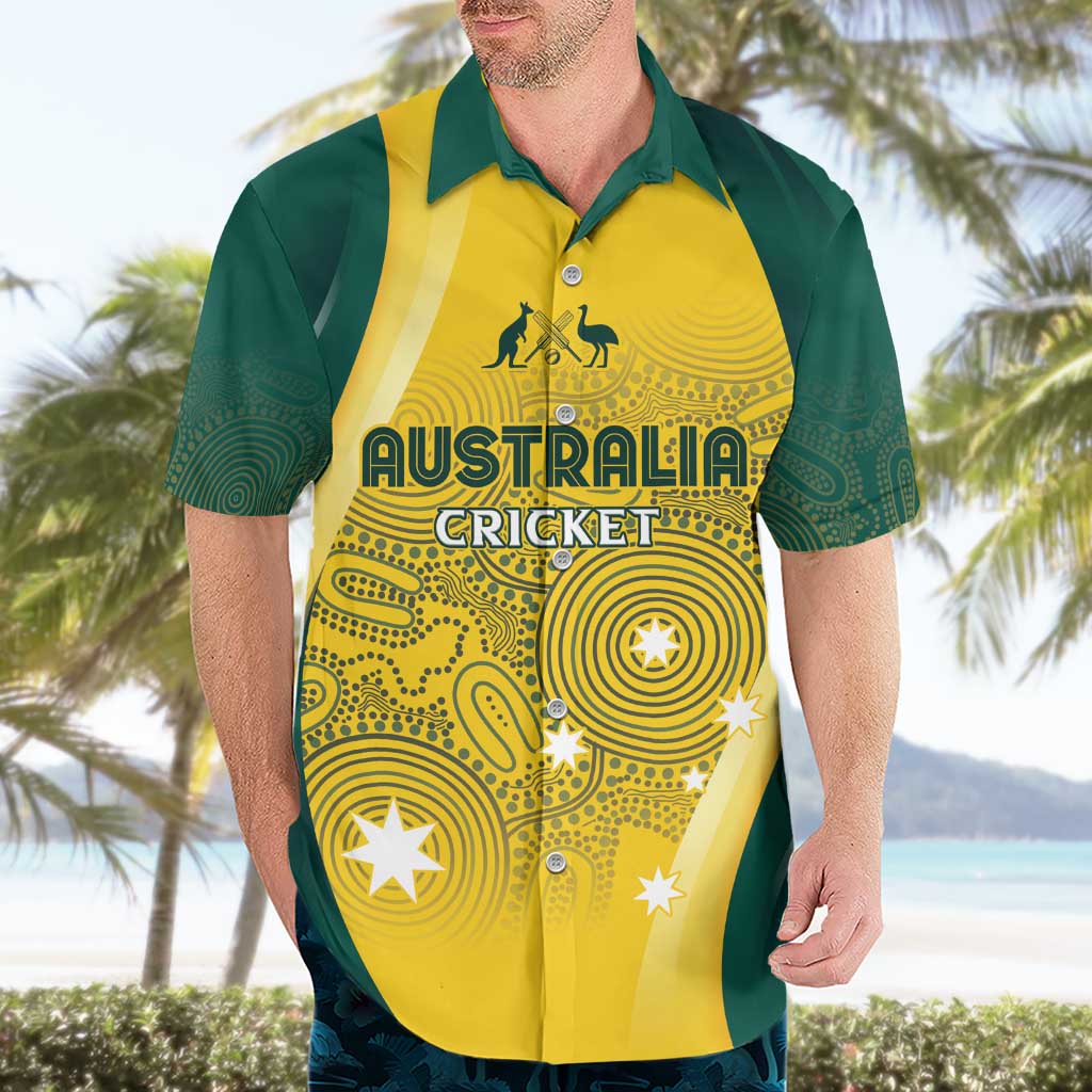 Australia Cricket Custom Indigenous Hawaiian Shirt Aboriginal Arts GO Aussie