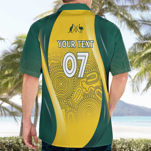 Australia Cricket Custom Indigenous Hawaiian Shirt Aboriginal Arts GO Aussie