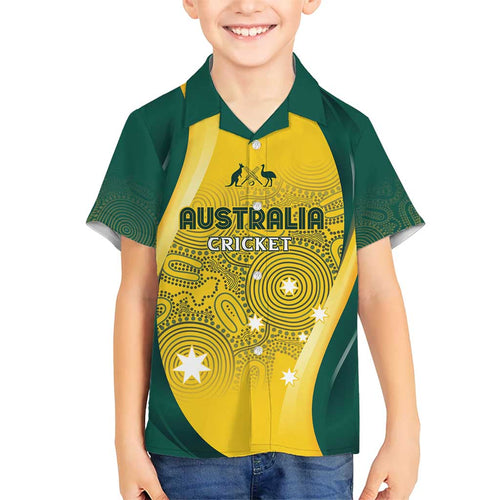 Australia Cricket Custom Indigenous Hawaiian Shirt Aboriginal Arts GO Aussie
