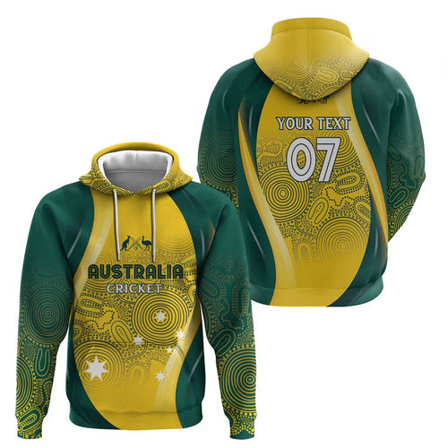 Australia Cricket Custom Indigenous Hoodie Aboriginal Arts GO Aussie