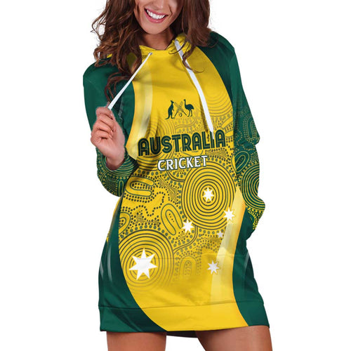 Australia Cricket Custom Indigenous Hoodie Dress Aboriginal Arts GO Aussie