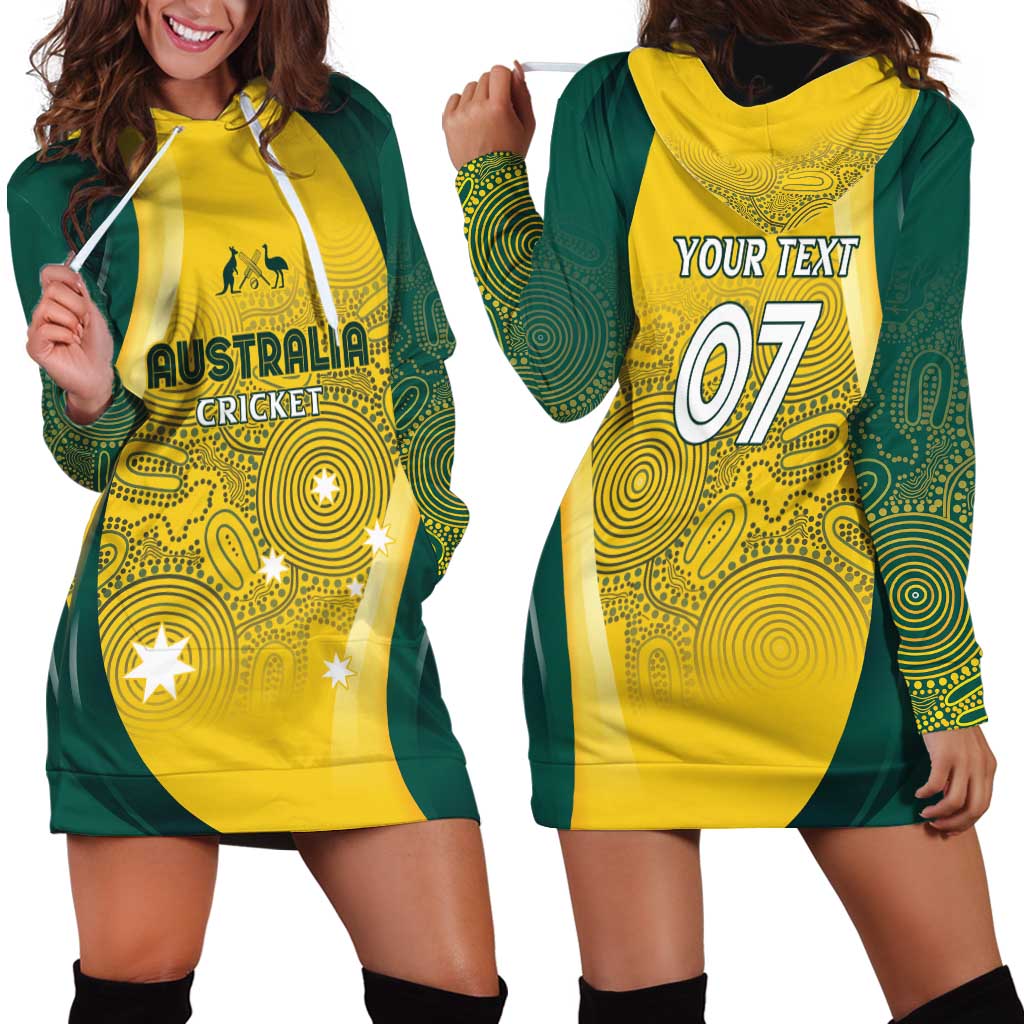 Australia Cricket Custom Indigenous Hoodie Dress Aboriginal Arts GO Aussie