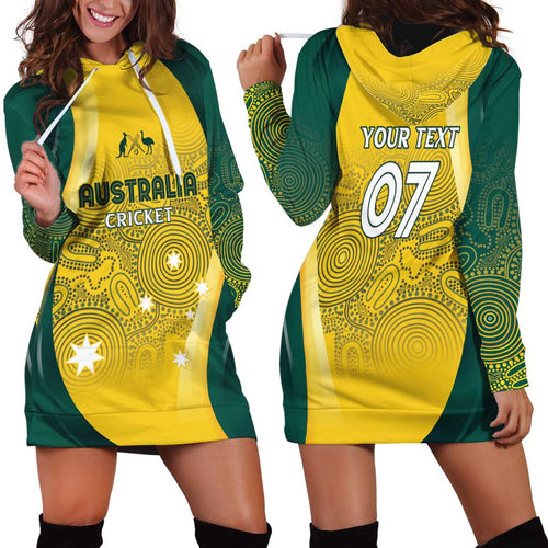 Australia Cricket Custom Indigenous Hoodie Dress Aboriginal Arts GO Aussie