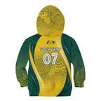 Australia Cricket Custom Indigenous Kid Hoodie Aboriginal Arts GO Aussie