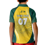 Australia Cricket Custom Indigenous Kid Polo Shirt Aboriginal Arts GO Aussie