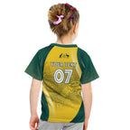 Australia Cricket Custom Indigenous Kid T Shirt Aboriginal Arts GO Aussie