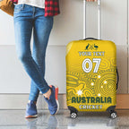 Australia Cricket Custom Indigenous Luggage Cover Aboriginal Arts GO Aussie LT7