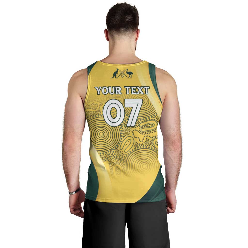 Australia Cricket Custom Indigenous Men Tank Top Aboriginal Arts GO Aussie