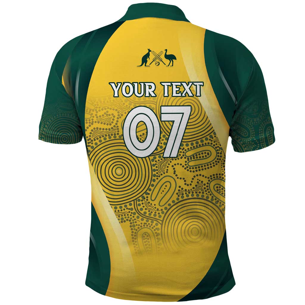 Australia Cricket Custom Indigenous Polo Shirt Aboriginal Arts GO Aussie