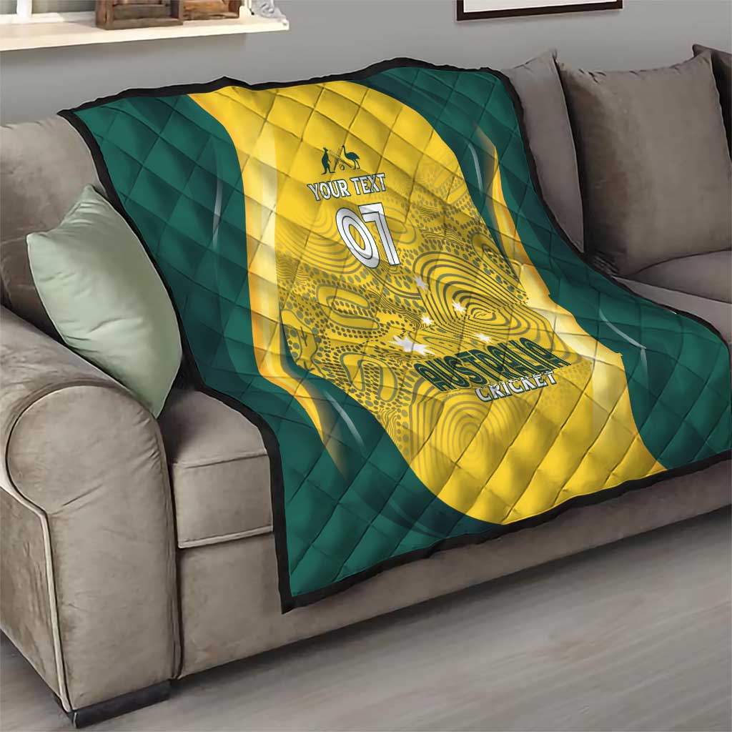 Australia Cricket Custom Indigenous Quilt Aboriginal Arts GO Aussie LT7