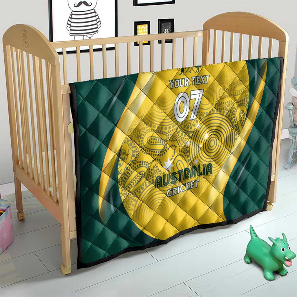 Australia Cricket Custom Indigenous Quilt Aboriginal Arts GO Aussie LT7