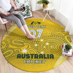 Australia Cricket Custom Indigenous Round Carpet Aboriginal Arts GO Aussie LT7