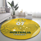 Australia Cricket Custom Indigenous Round Carpet Aboriginal Arts GO Aussie LT7