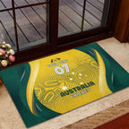 Australia Cricket Custom Indigenous Rubber Doormat Aboriginal Arts GO Aussie LT7