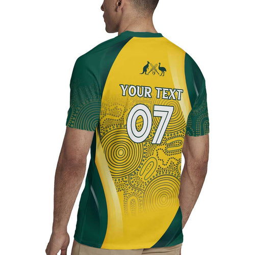 Australia Cricket Custom Indigenous Rugby Jersey Aboriginal Arts GO Aussie