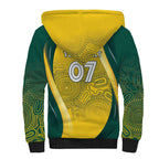 Australia Cricket Custom Indigenous Sherpa Hoodie Aboriginal Arts GO Aussie
