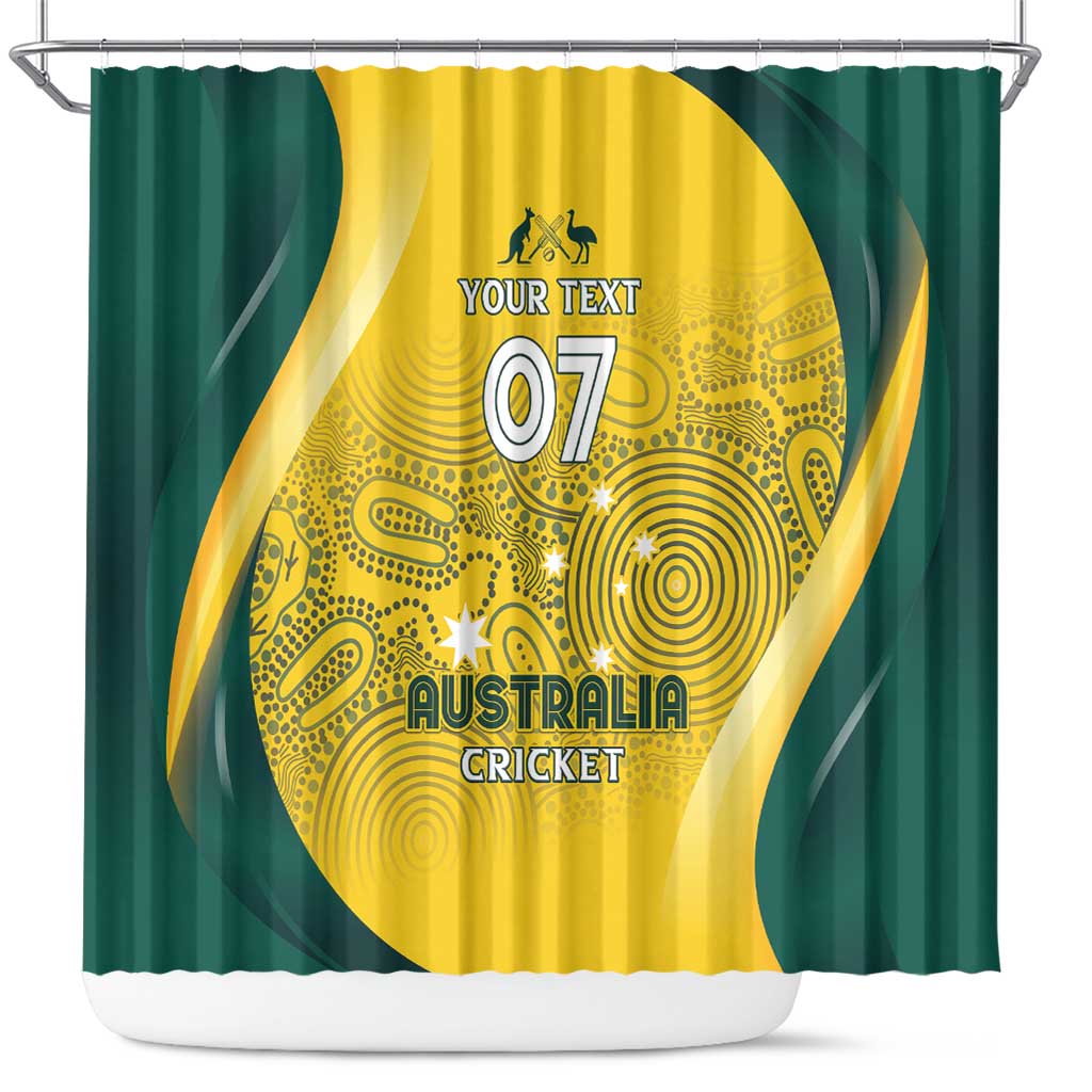 Australia Cricket Custom Indigenous Shower Curtain Aboriginal Arts GO Aussie LT7