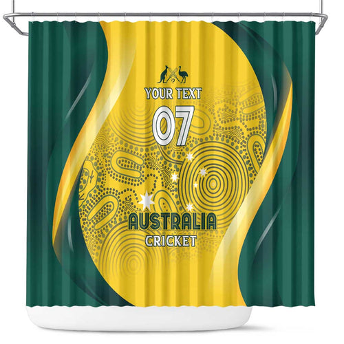 Australia Cricket Custom Indigenous Shower Curtain Aboriginal Arts GO Aussie LT7