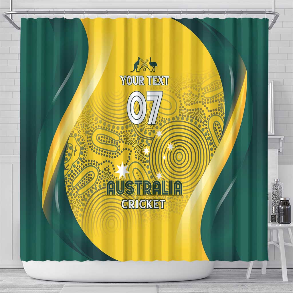 Australia Cricket Custom Indigenous Shower Curtain Aboriginal Arts GO Aussie LT7
