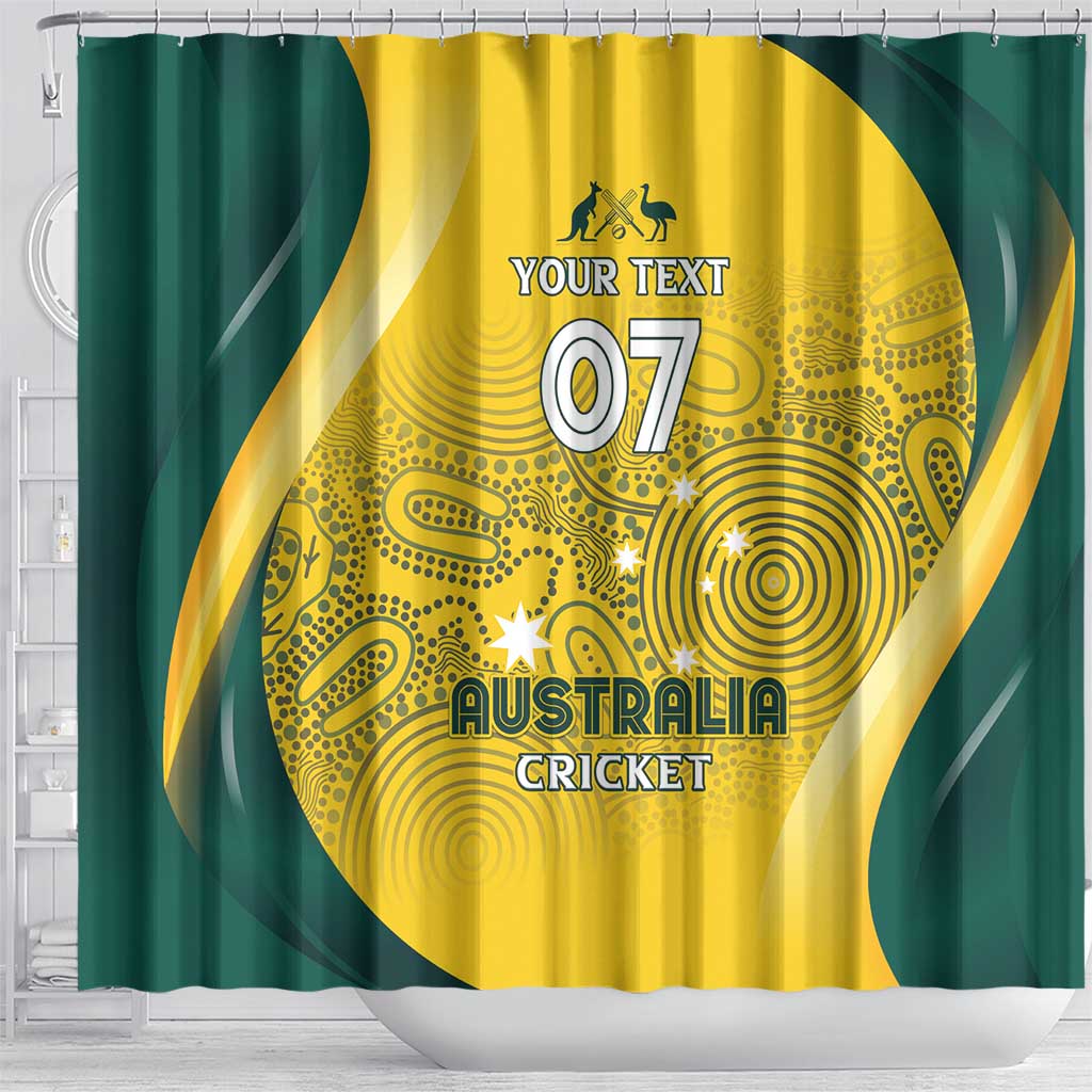 Australia Cricket Custom Indigenous Shower Curtain Aboriginal Arts GO Aussie LT7