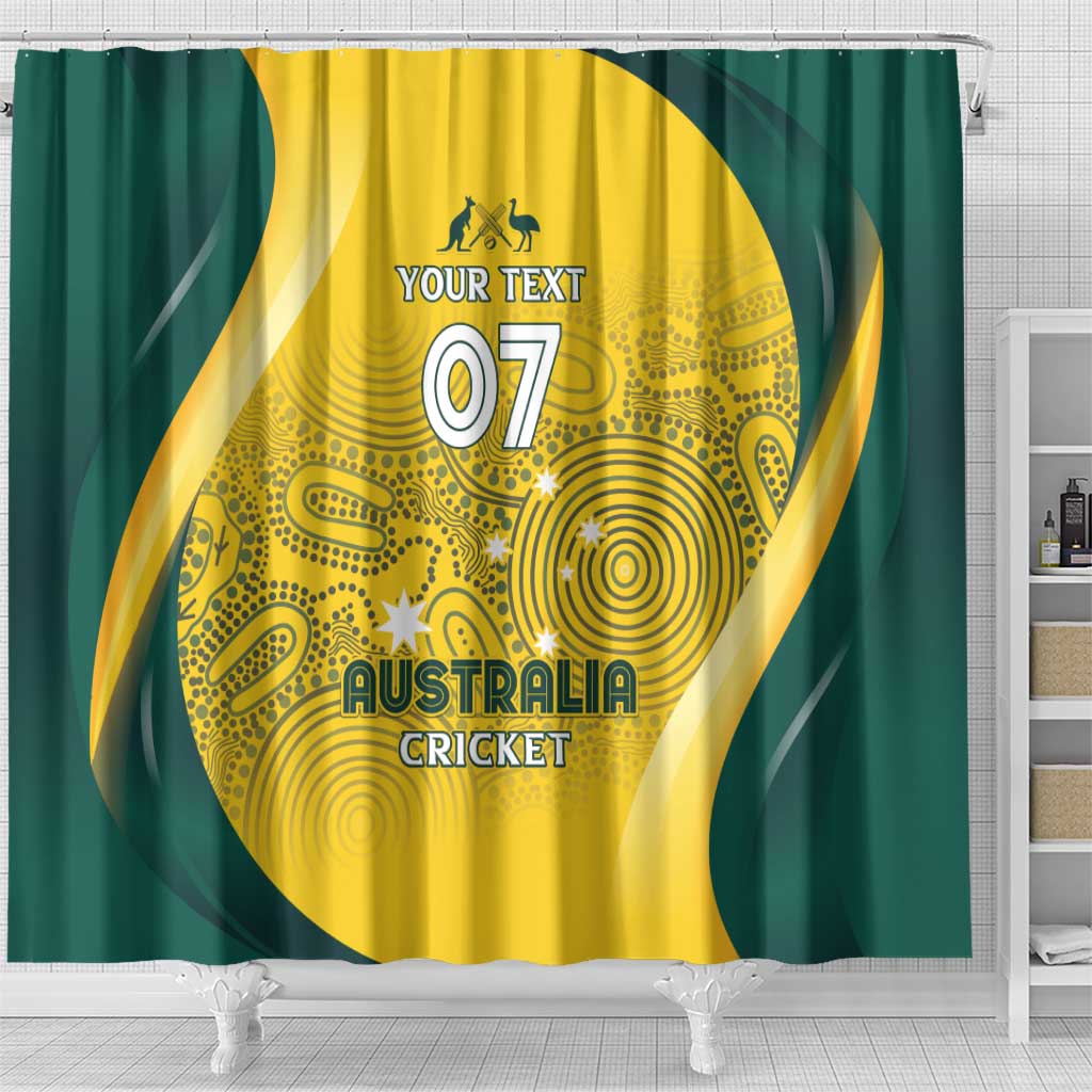 Australia Cricket Custom Indigenous Shower Curtain Aboriginal Arts GO Aussie LT7