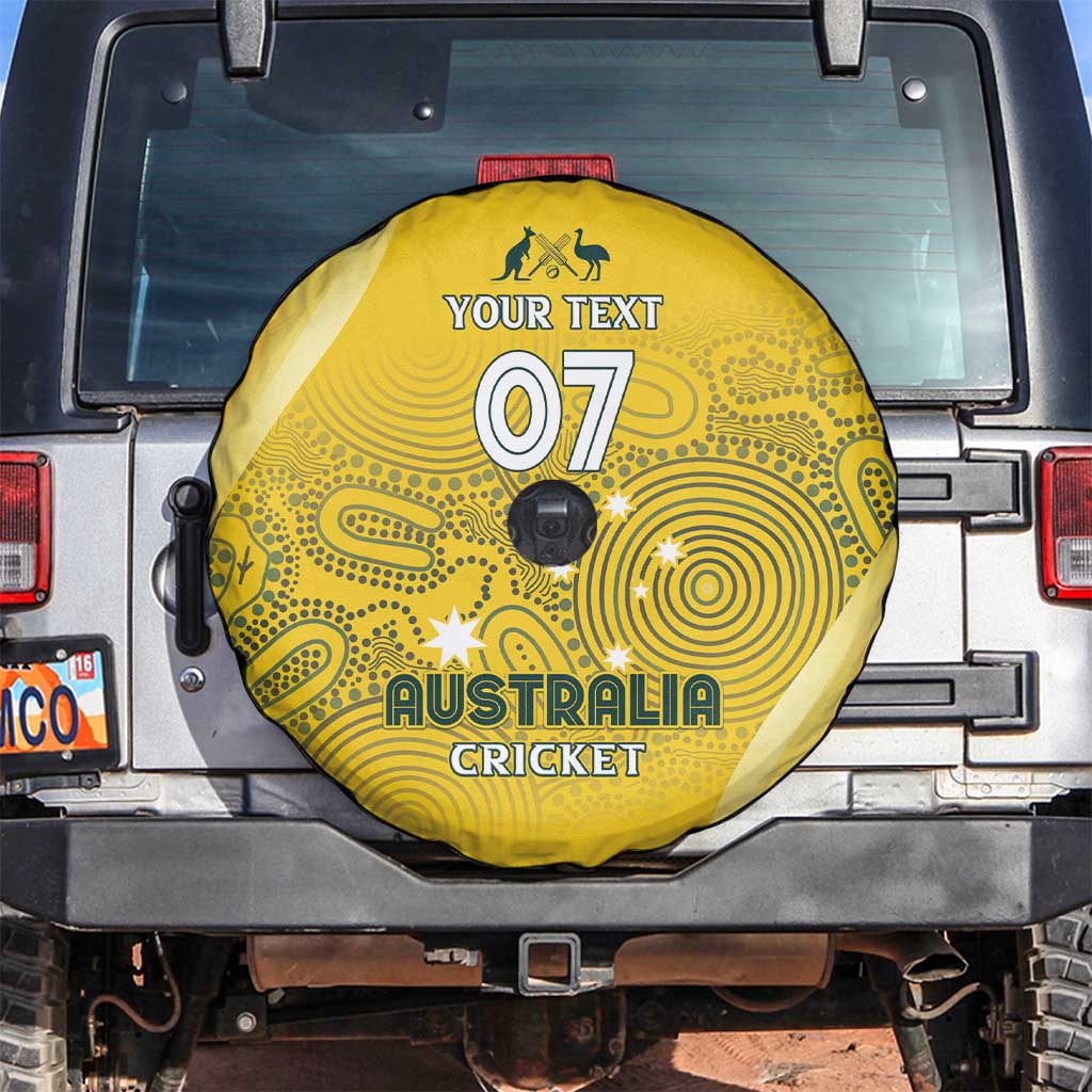 Australia Cricket Custom Indigenous Spare Tire Cover Aboriginal Arts GO Aussie LT7