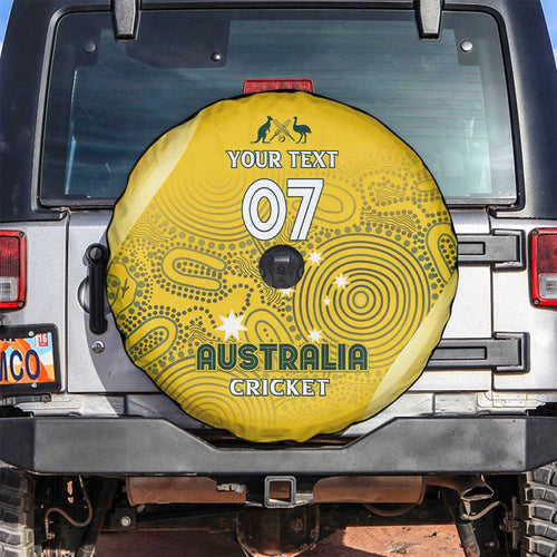 Australia Cricket Custom Indigenous Spare Tire Cover Aboriginal Arts GO Aussie LT7