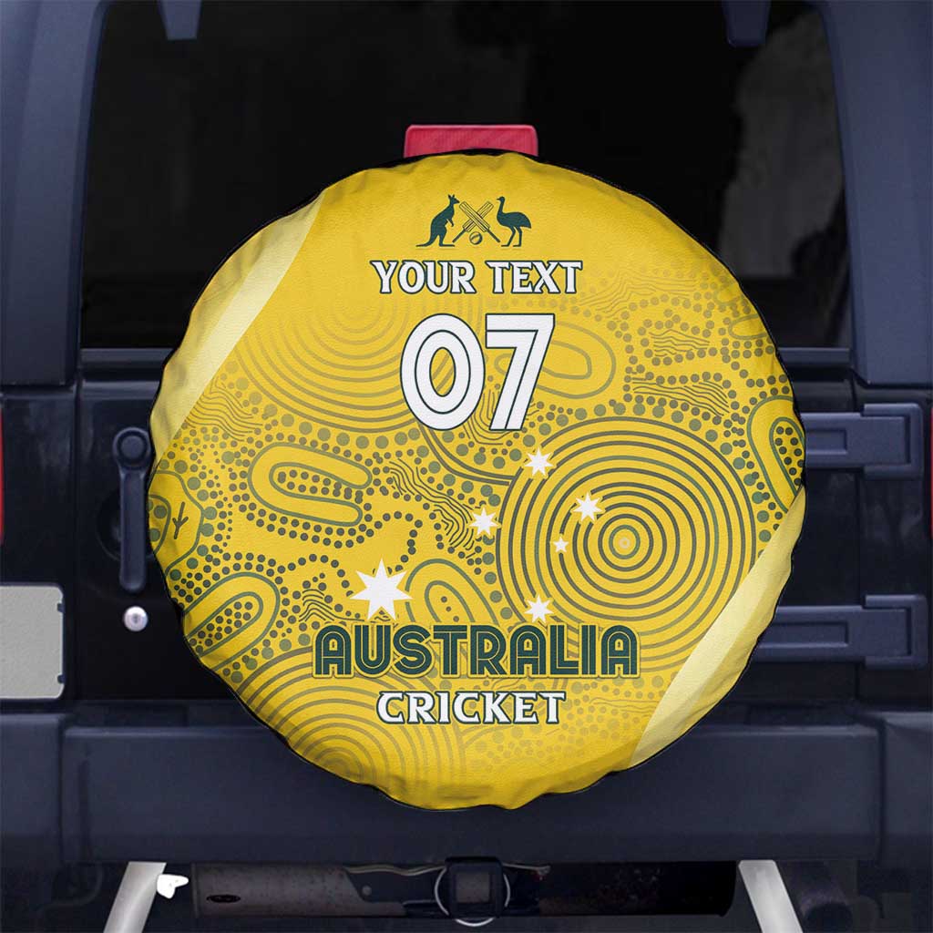 Australia Cricket Custom Indigenous Spare Tire Cover Aboriginal Arts GO Aussie LT7