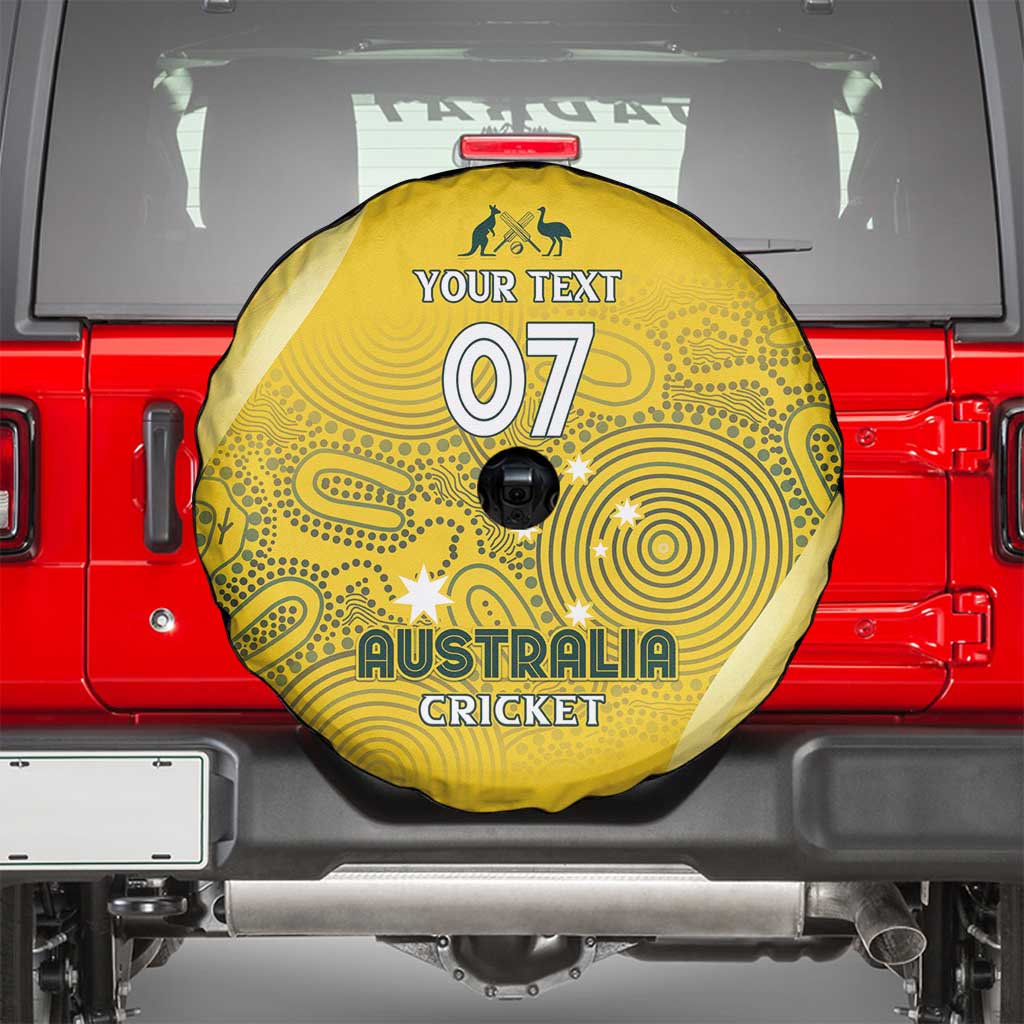 Australia Cricket Custom Indigenous Spare Tire Cover Aboriginal Arts GO Aussie LT7