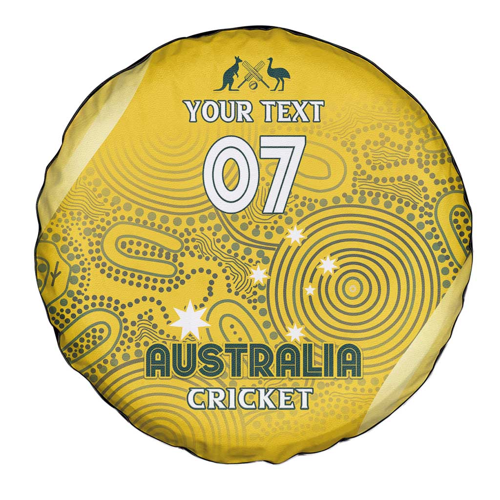 Australia Cricket Custom Indigenous Spare Tire Cover Aboriginal Arts GO Aussie LT7