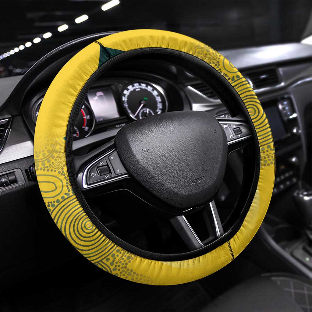 Australia Cricket Indigenous Steering Wheel Cover Aboriginal Arts GO Aussie LT7