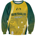 Australia Cricket Custom Indigenous Sweatshirt Aboriginal Arts GO Aussie