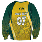 Australia Cricket Custom Indigenous Sweatshirt Aboriginal Arts GO Aussie