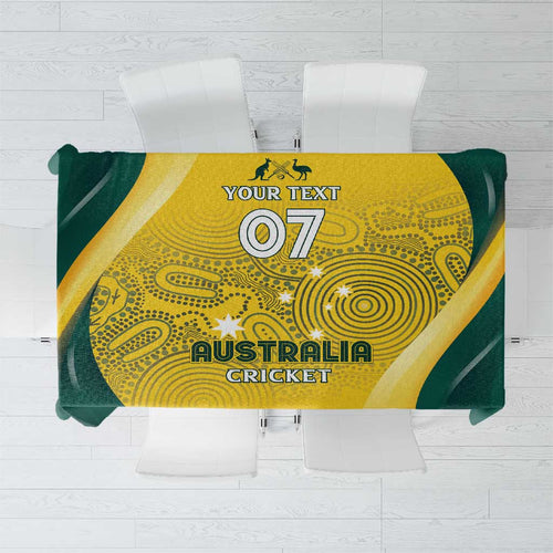 Australia Cricket Custom Indigenous Tablecloth Aboriginal Arts GO Aussie LT7