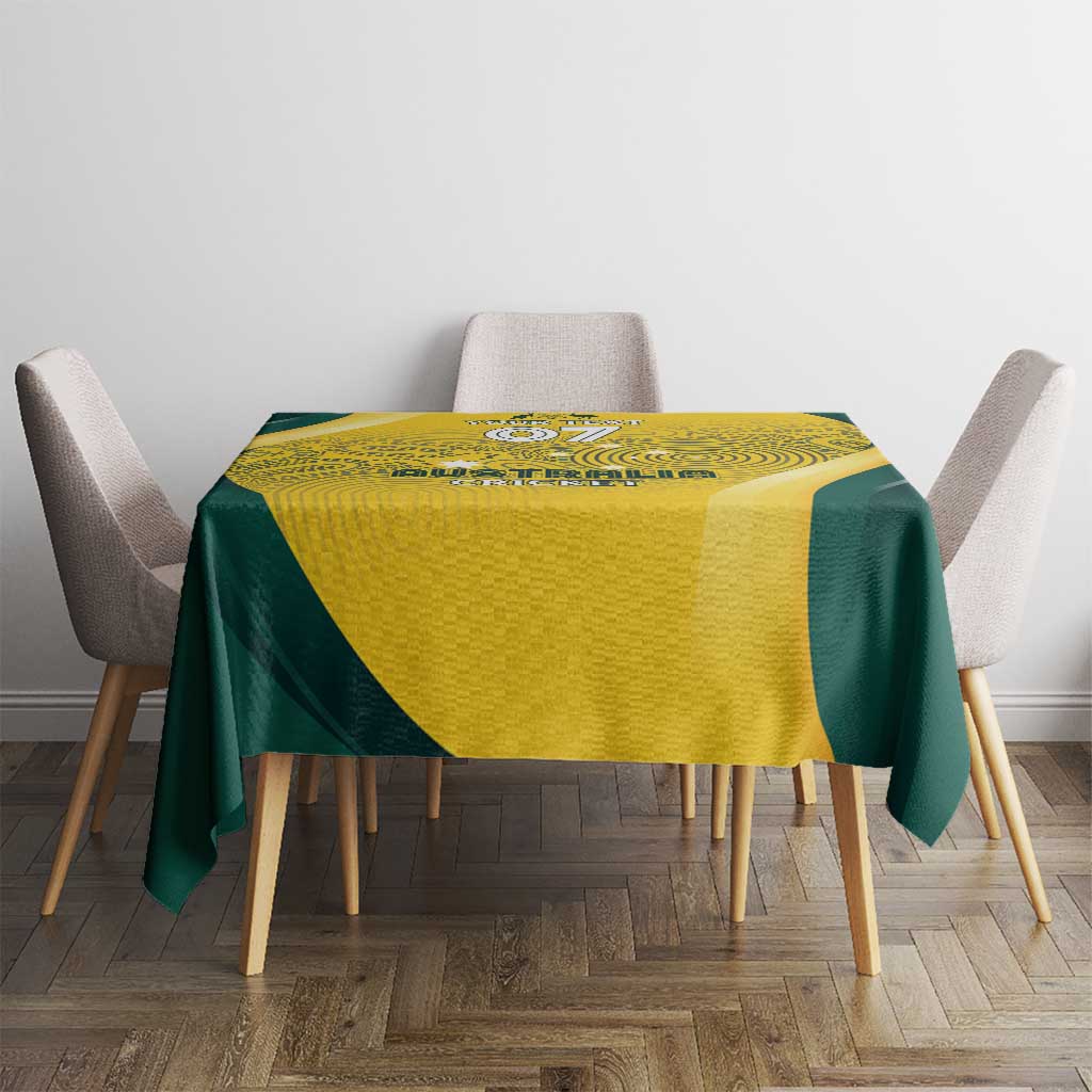 Australia Cricket Custom Indigenous Tablecloth Aboriginal Arts GO Aussie LT7