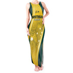 Australia Cricket Custom Indigenous Tank Maxi Dress Aboriginal Arts GO Aussie